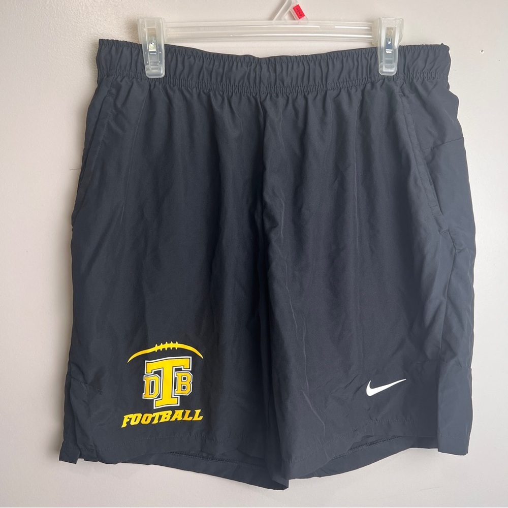 Nike Men’s Black Dri-Fit Athletic Shorts with DTB Football Logo NWOT Size Large
